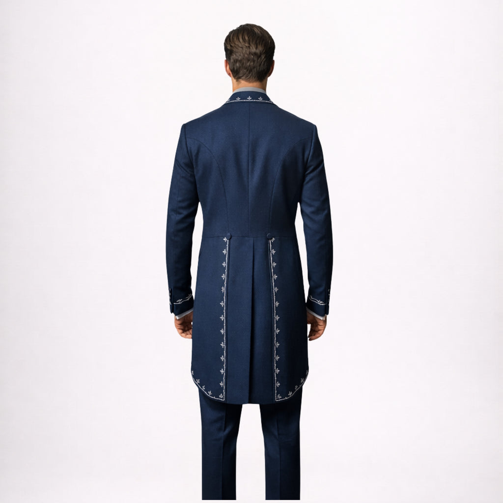 Navy Blue Victorian Frock Coat Suit