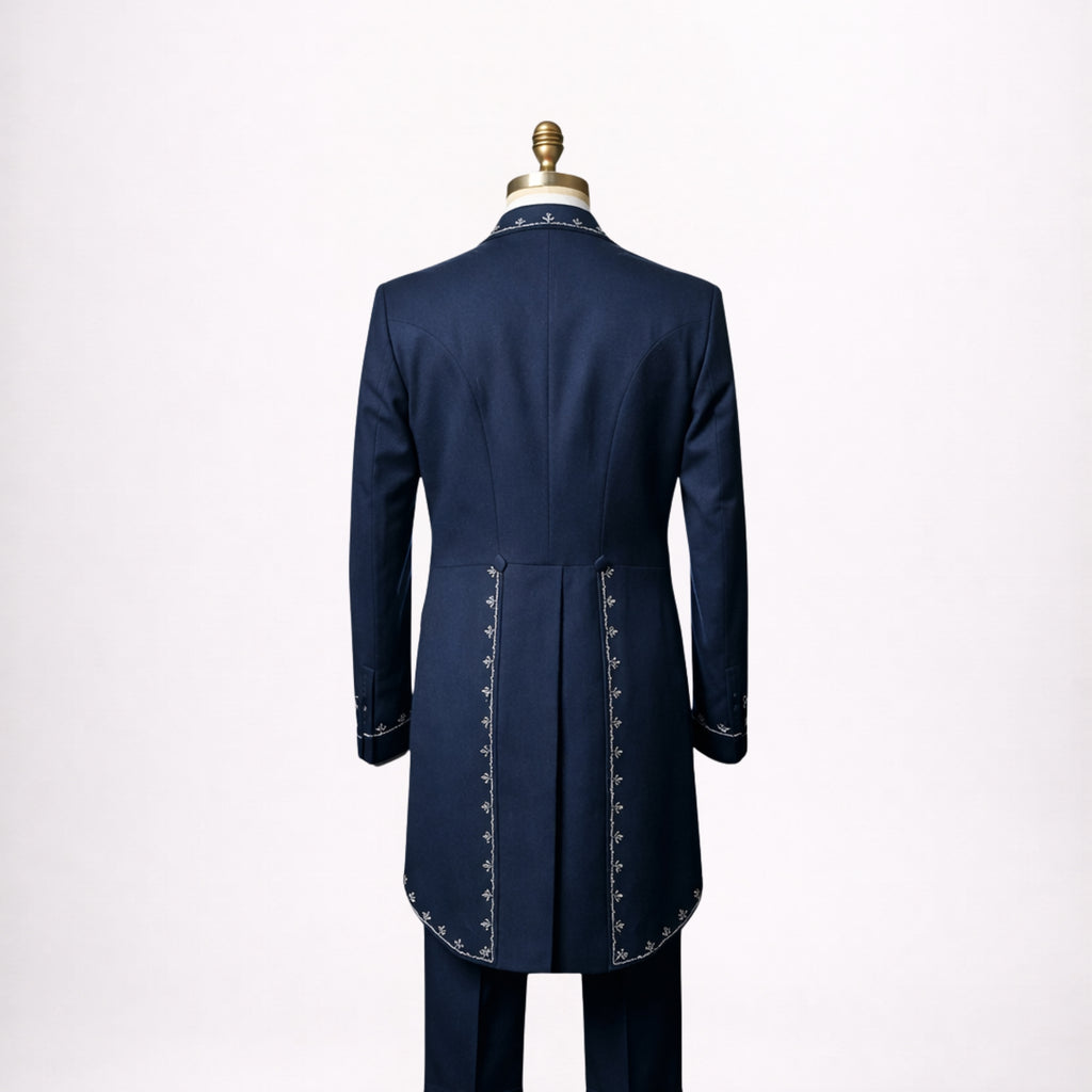 Navy Blue Victorian Frock Coat Suit