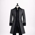 Black Gothic Brocade Coat