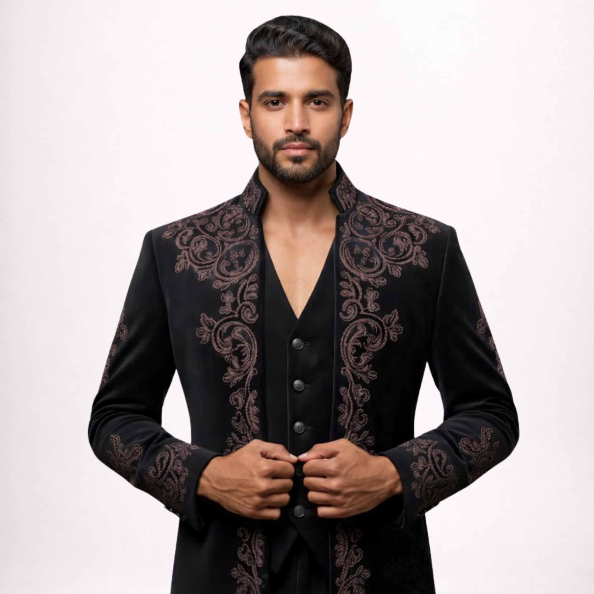 Men’s Gothic Velvet Coat Suit