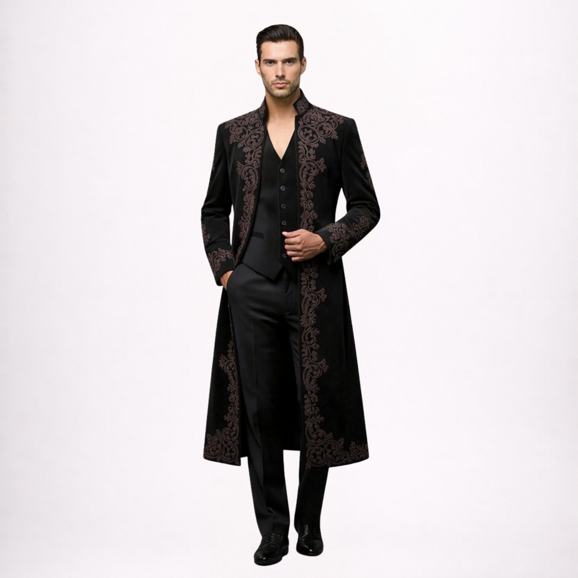 Men’s Gothic Velvet Coat Suit