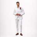 White Slim Fit Wedding Suit