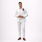 White Slim Fit Wedding Suit
