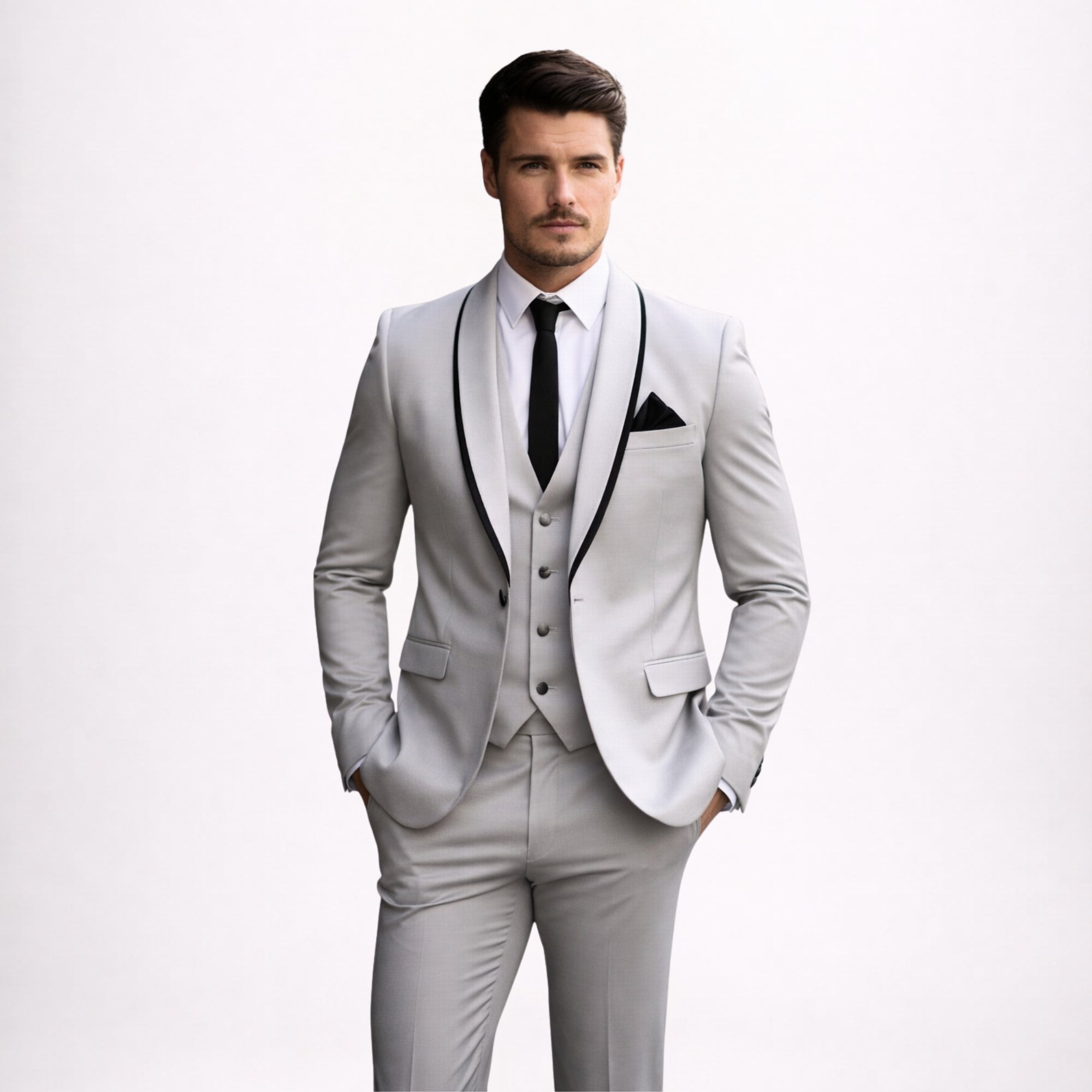 Men’s Light Grey Formal Suit