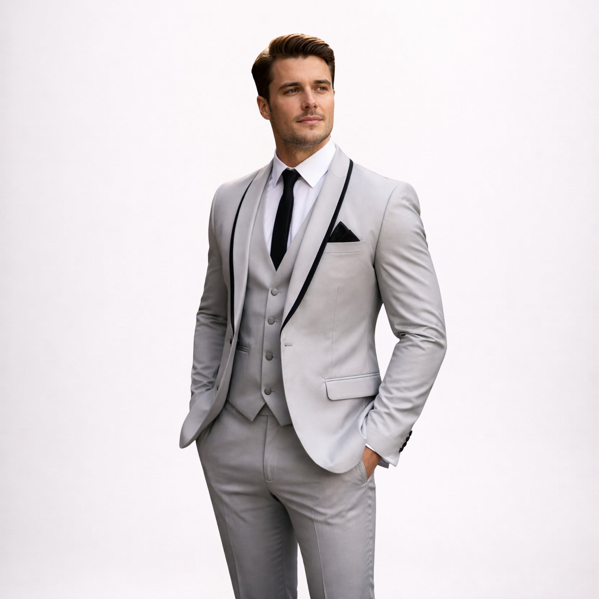Men’s Light Grey Formal Suit