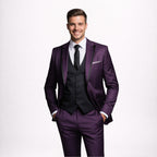 Luxury Purple Groom Suit
