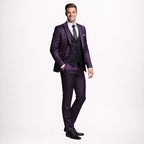 Luxury Purple Groom Suit