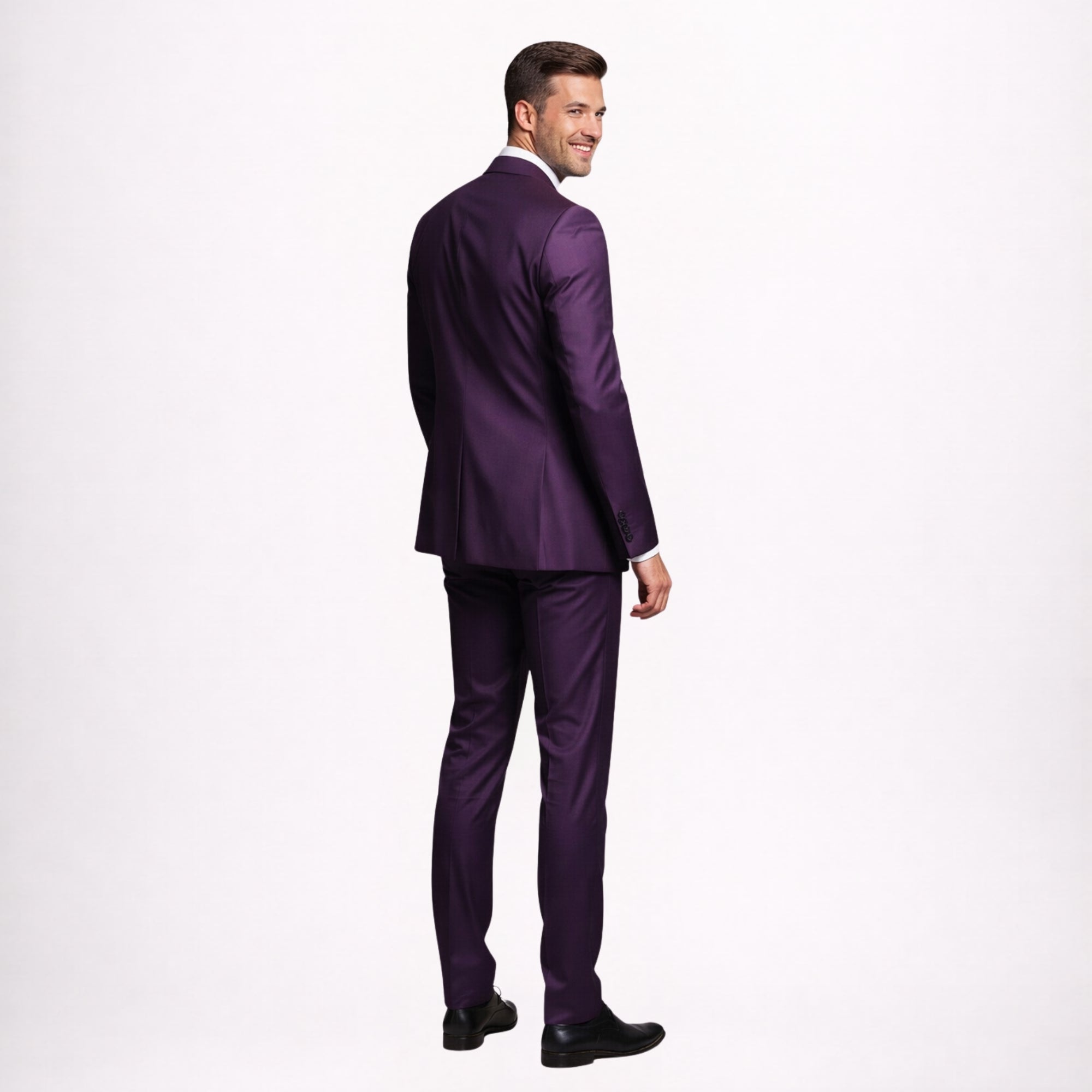 Luxury Purple Groom Suit