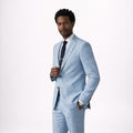 Mens Sky Blue Linen Suit