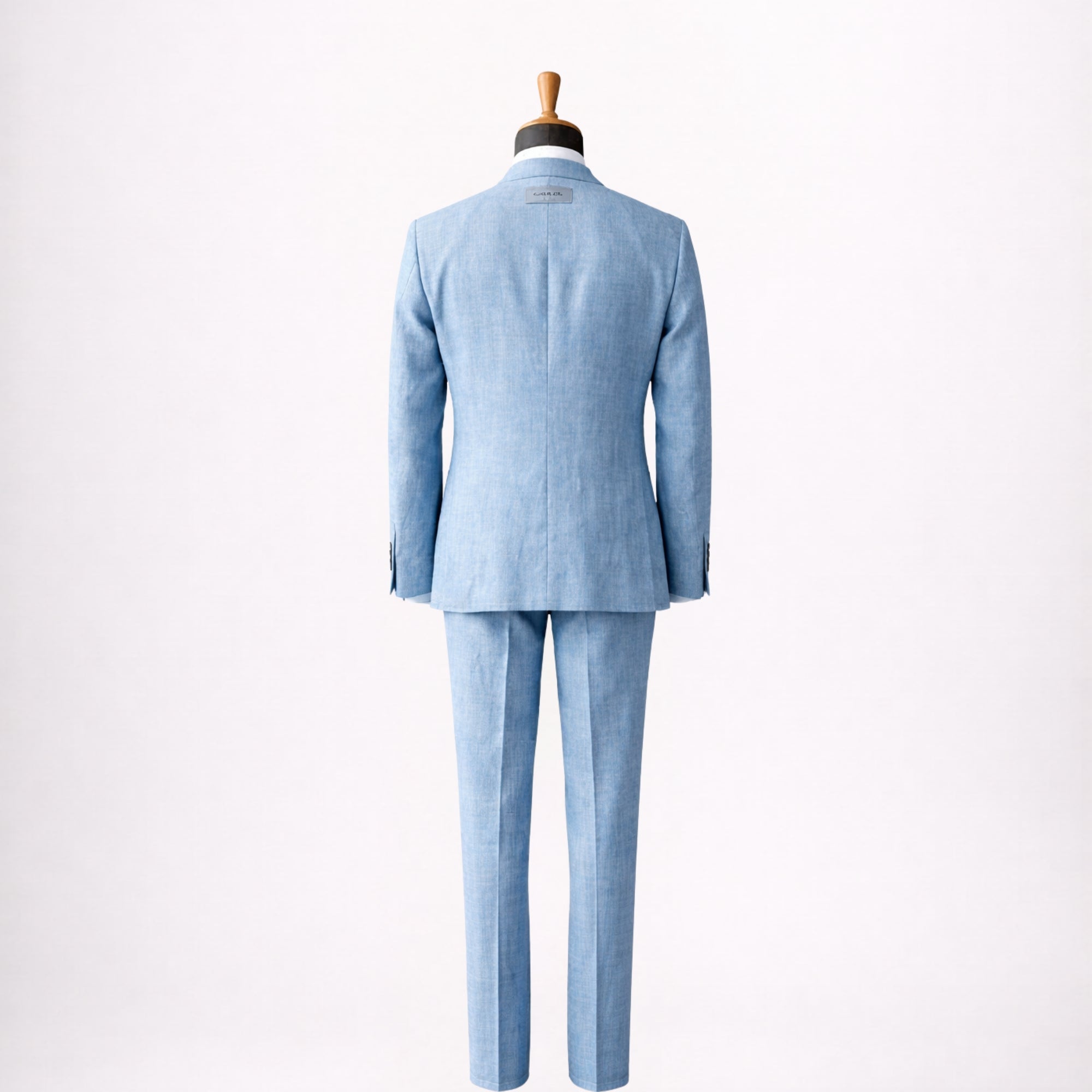 Mens Sky Blue Linen Suit
