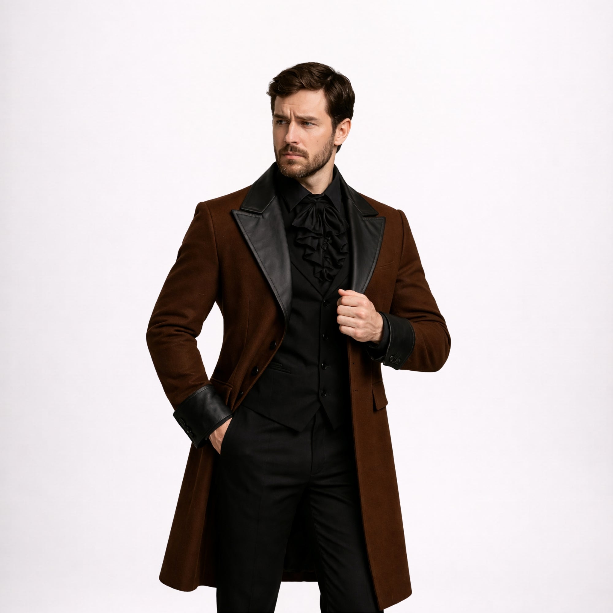 Gothic Brown Tailcoat for Men