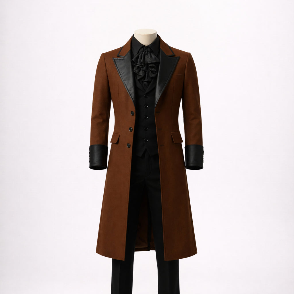 Gothic Brown Tailcoat for Men
