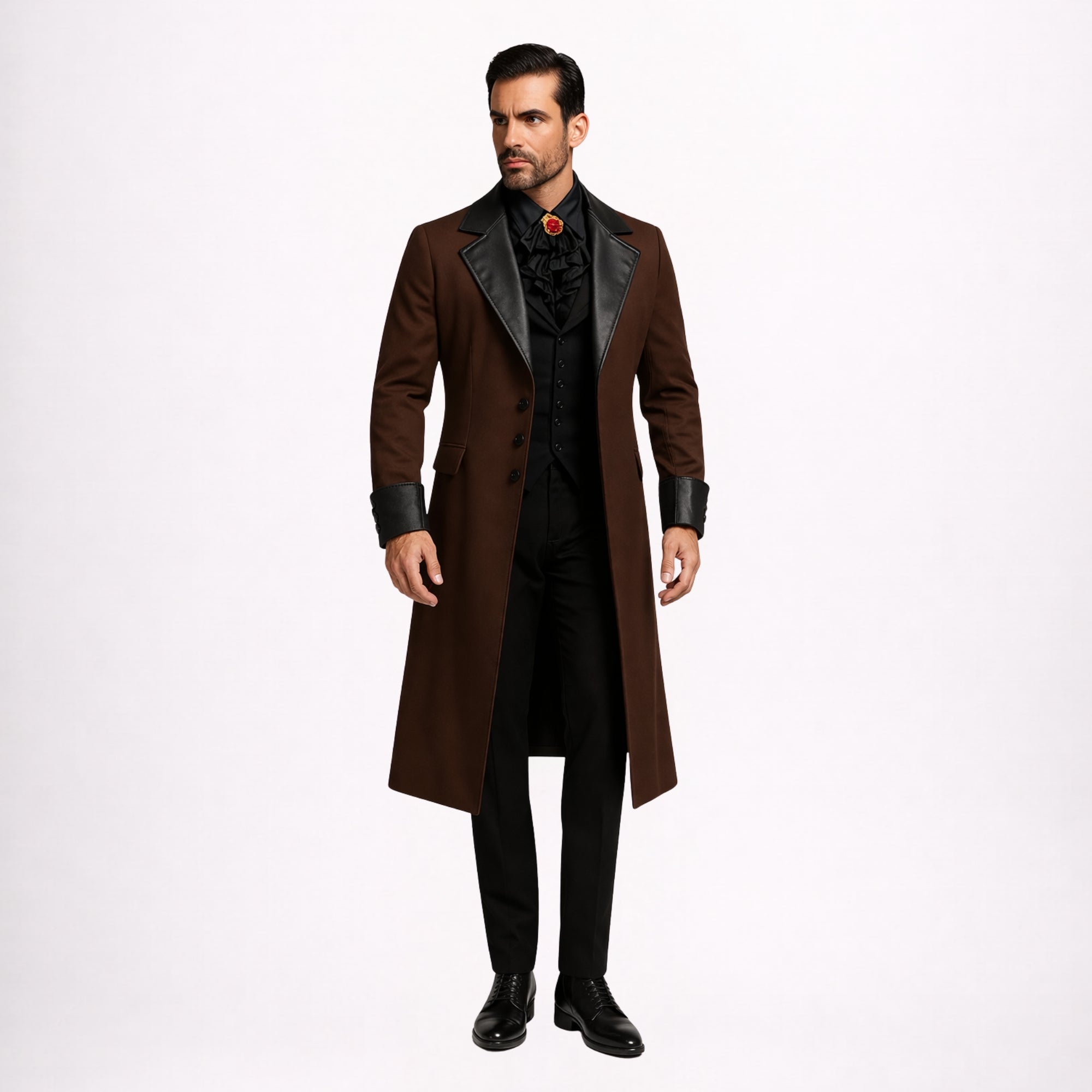 Gothic Brown Tailcoat for Men