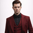 Men’s Burgundy Long Tailcoat
