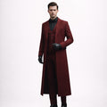 Men’s Burgundy Long Tailcoat