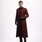 Men’s Burgundy Long Tailcoat