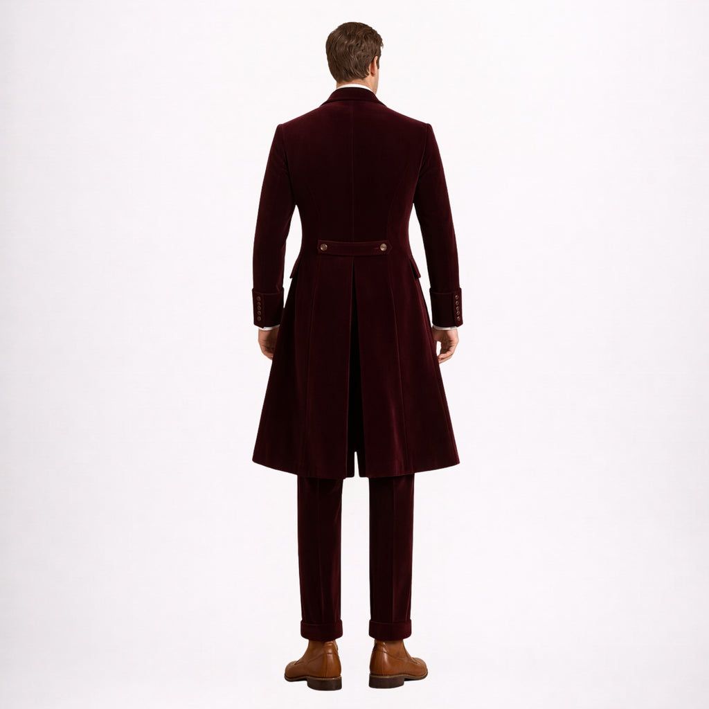Burgundy Velvet 3 Piece Suit