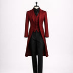 Men’s Red Victorian Suit with Tailcoat