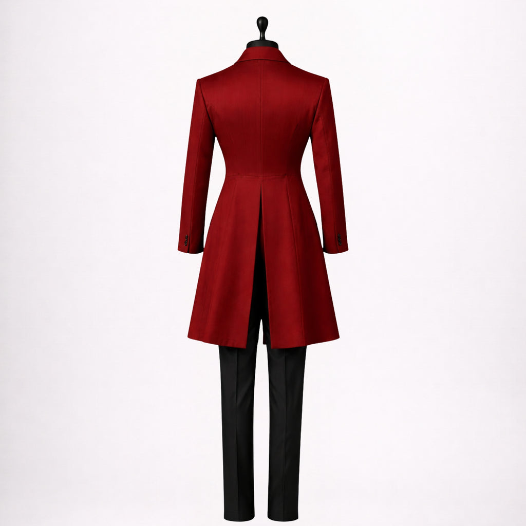 Men’s Red Victorian Suit with Tailcoat