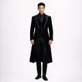 Black Velvet Gothic Wedding Suit Mens