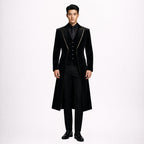 Black Velvet Gothic Wedding Suit Mens