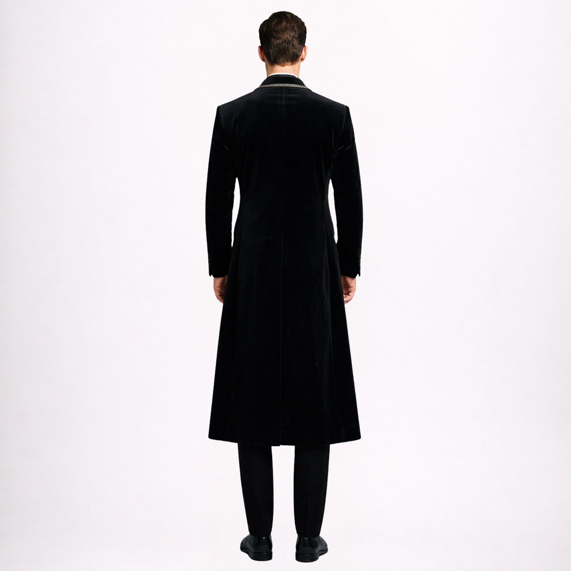 Black Velvet Gothic Wedding Suit Mens