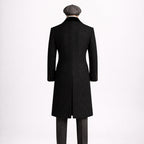 Tweed Three Piece Suit with Black Overcoat
