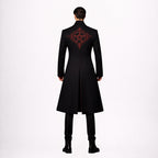 Black Red Gothic Victorian Tailcoat for Men