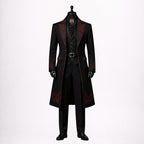 Black Red Gothic Victorian Tailcoat for Men