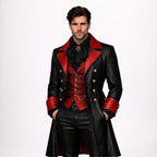 Steampunk Gothic Leather Tailcoat for Men