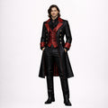 Steampunk Gothic Leather Tailcoat for Men