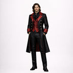 Steampunk Gothic Leather Tailcoat for Men
