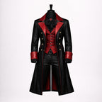 Steampunk Gothic Leather Tailcoat for Men