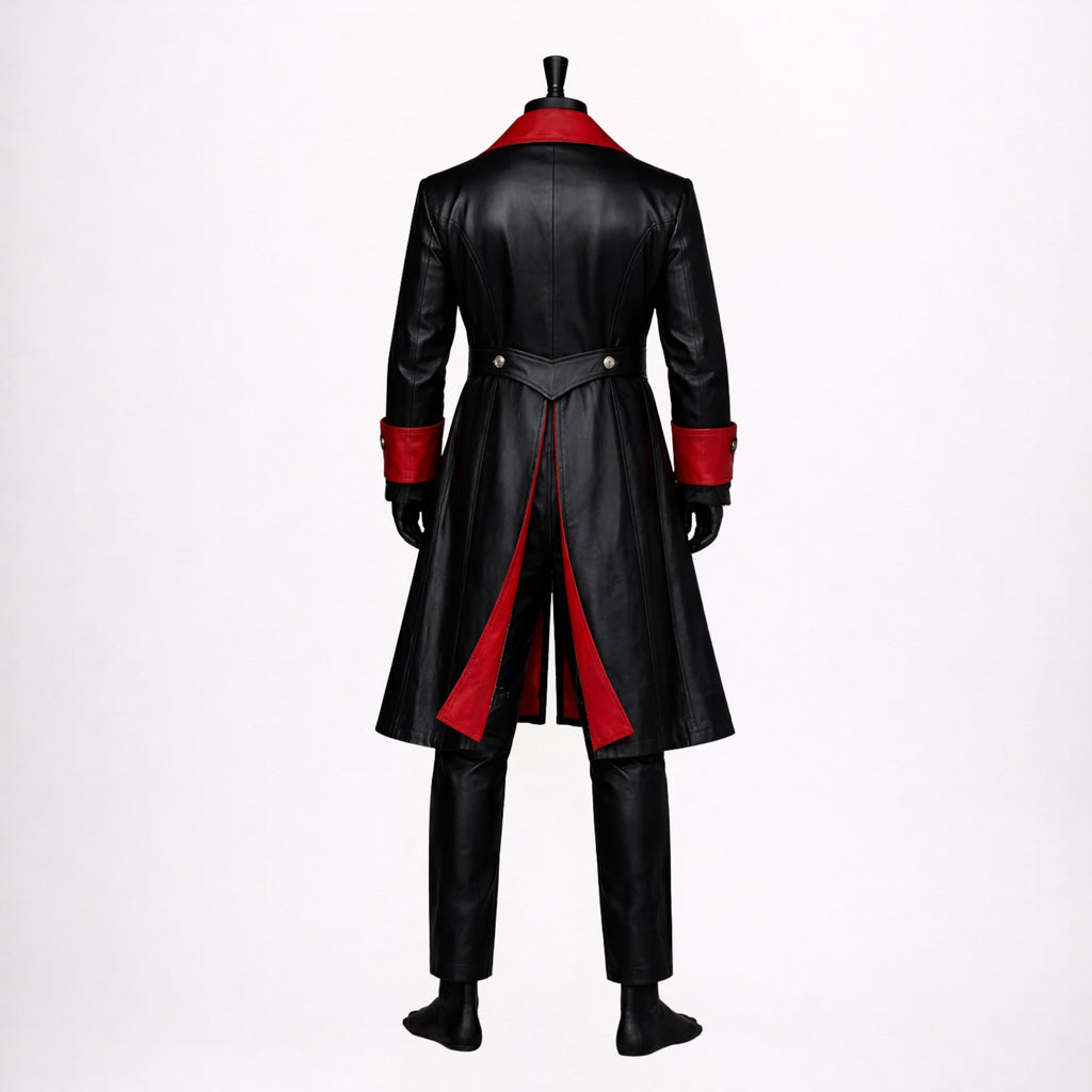 Steampunk Gothic Leather Tailcoat for Men