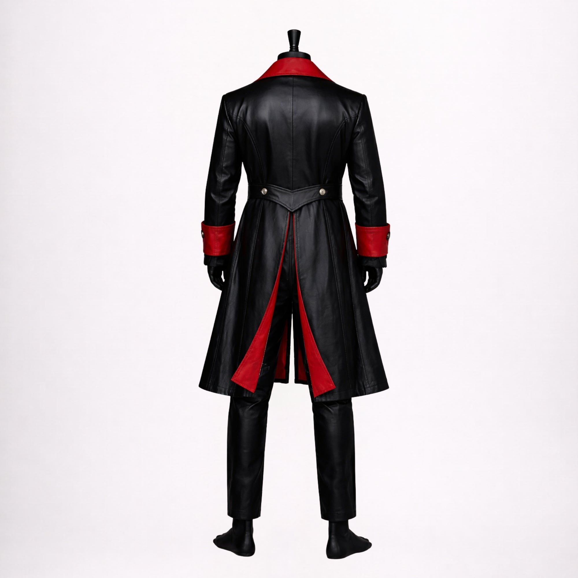 Steampunk Gothic Leather Tailcoat for Men