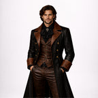 Victorian Gothic Leather Suit for Men
