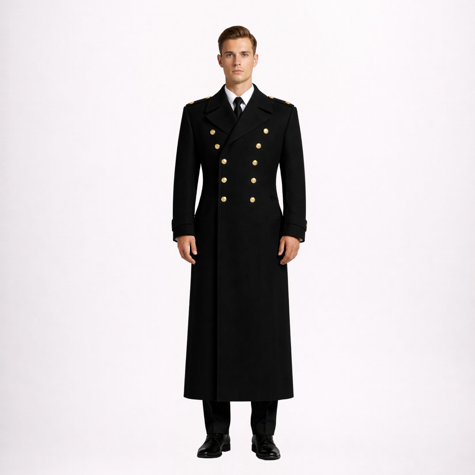 Military Officer Greatcoat for Men