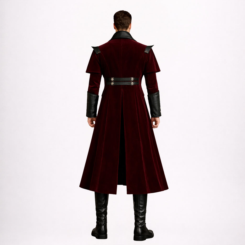 Burgundy Velvet Gothic Victorian Coat