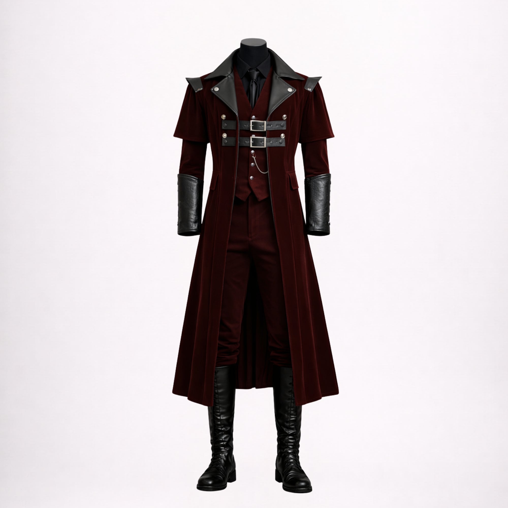 Burgundy Velvet Gothic Victorian Coat