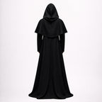Black Hooded Clergy Robe for Men
