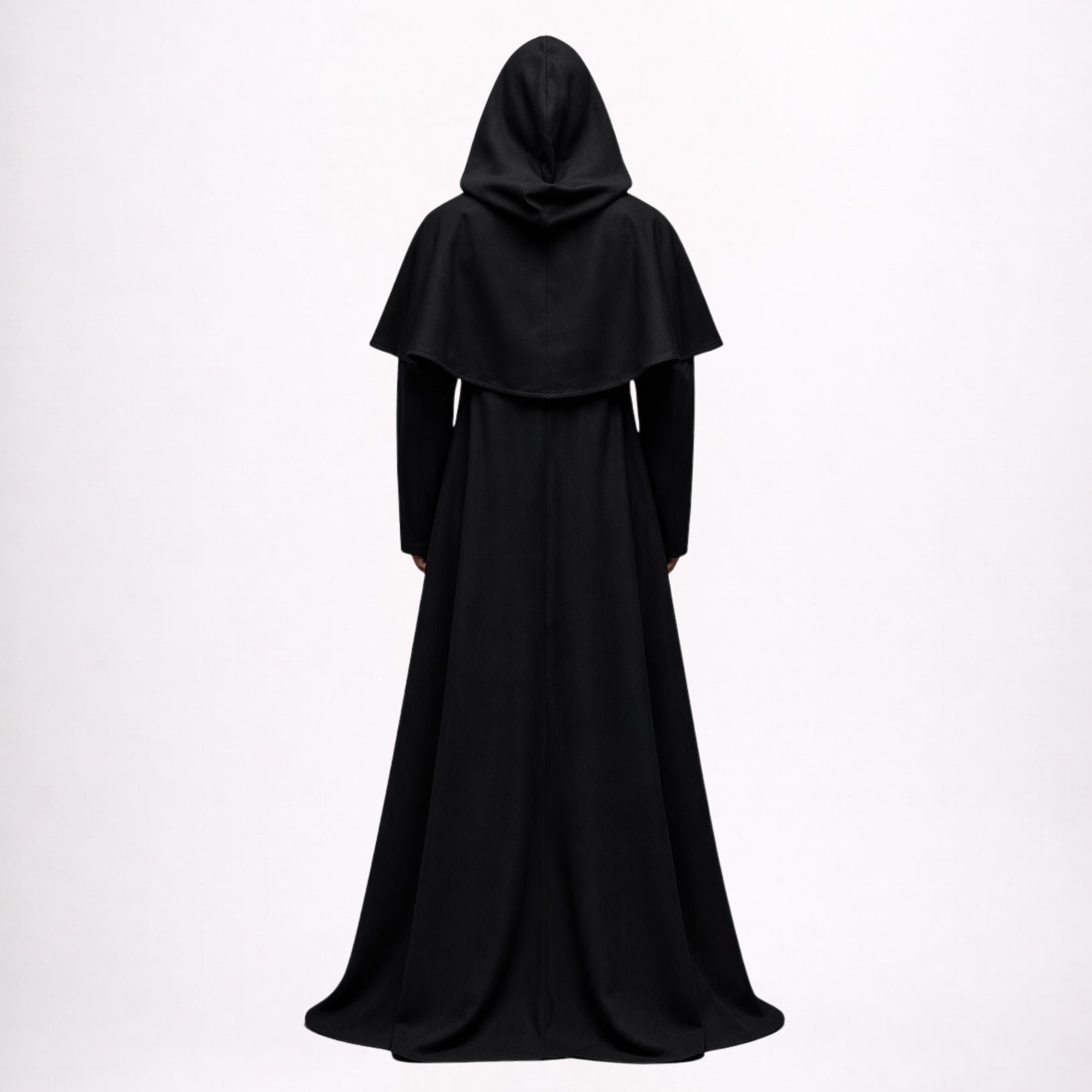 Black Hooded Clergy Robe for Men