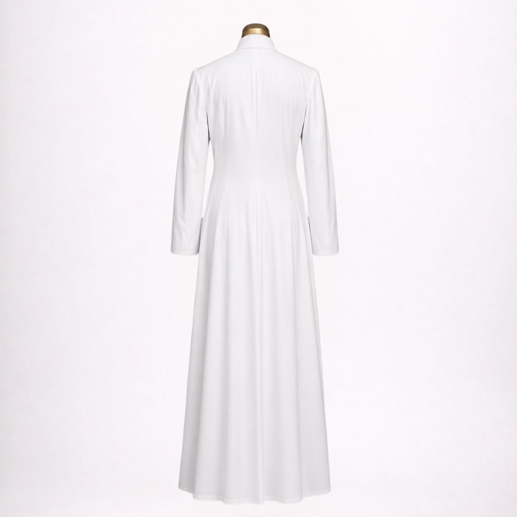 Pure White Catholic Cassock for Priest