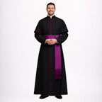 Magenta Trim Catholic Cassock for Priest