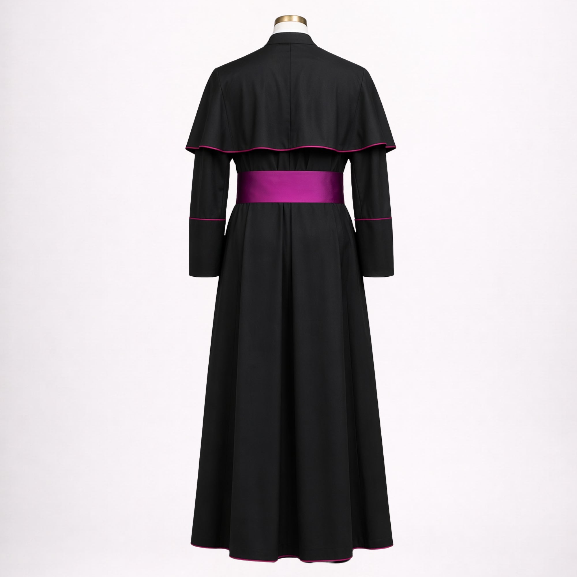 Magenta Trim Catholic Cassock for Priest