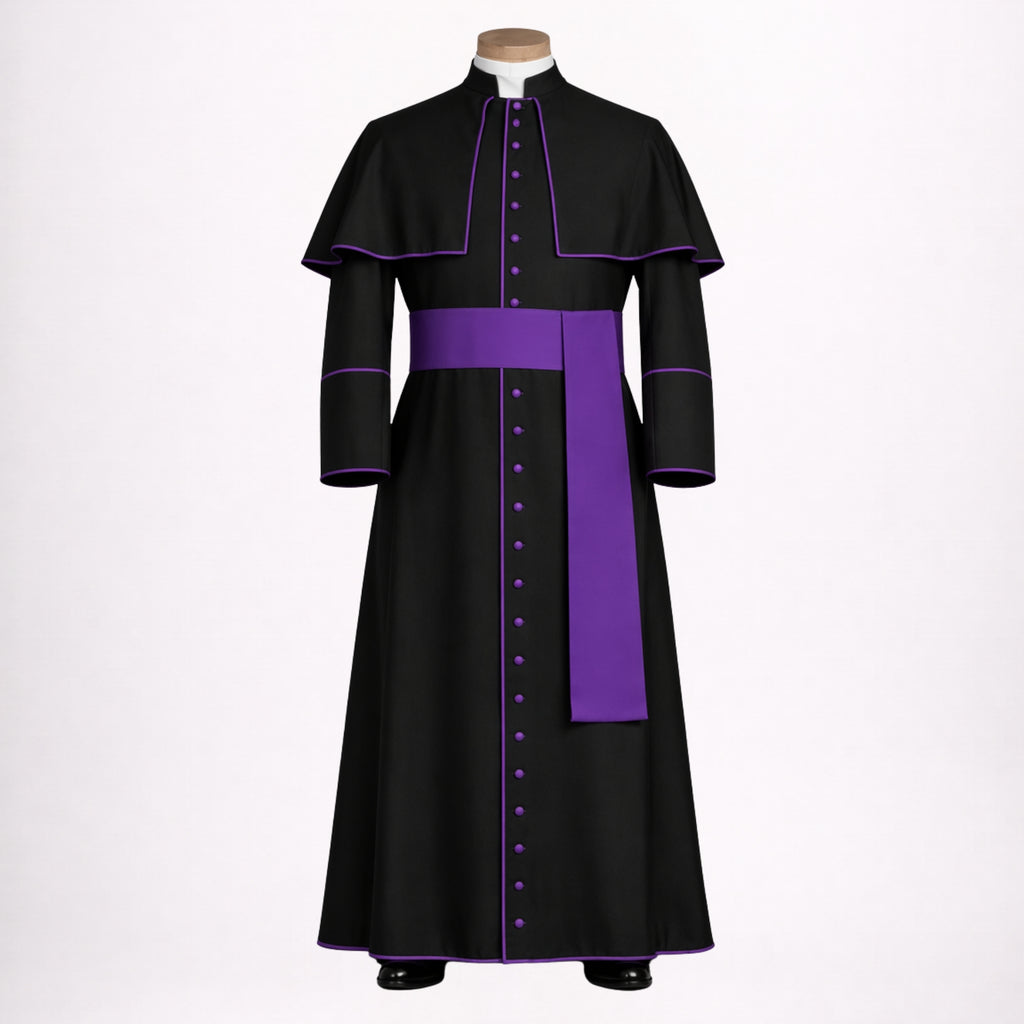 Catholic Cassock with Purple Trim