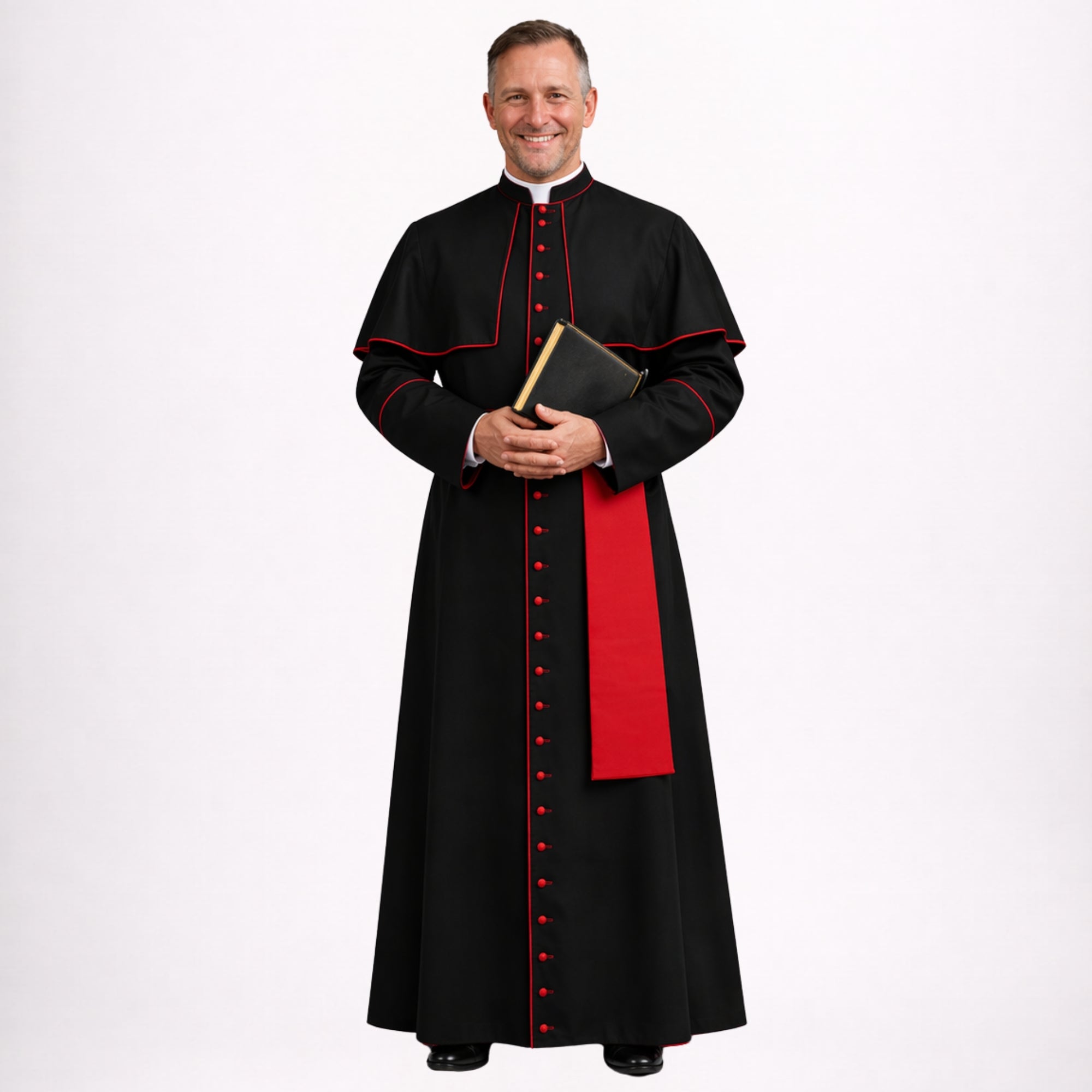 Catholic Cassock with Red Trim