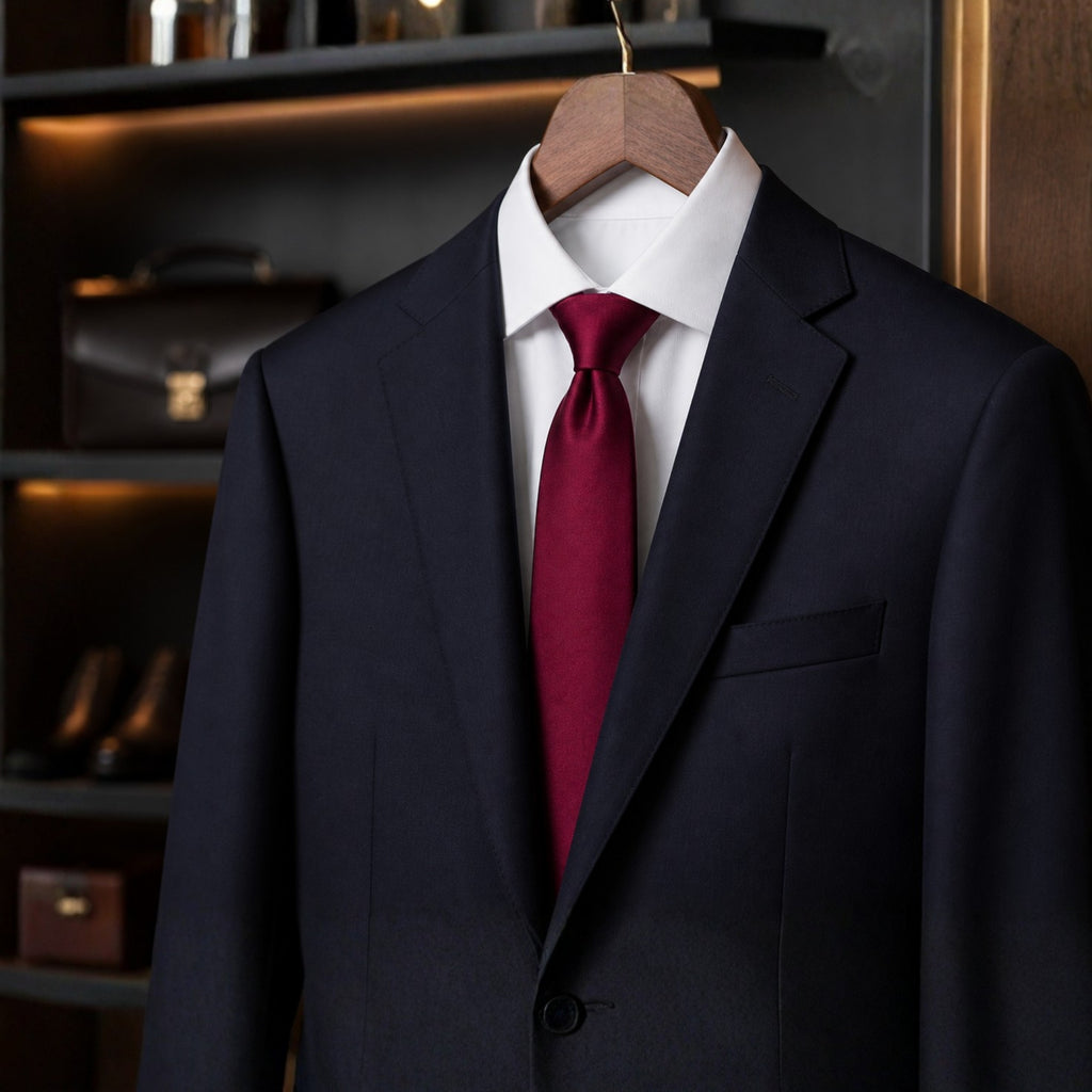 Burgundy Solid Color Men’s Tie