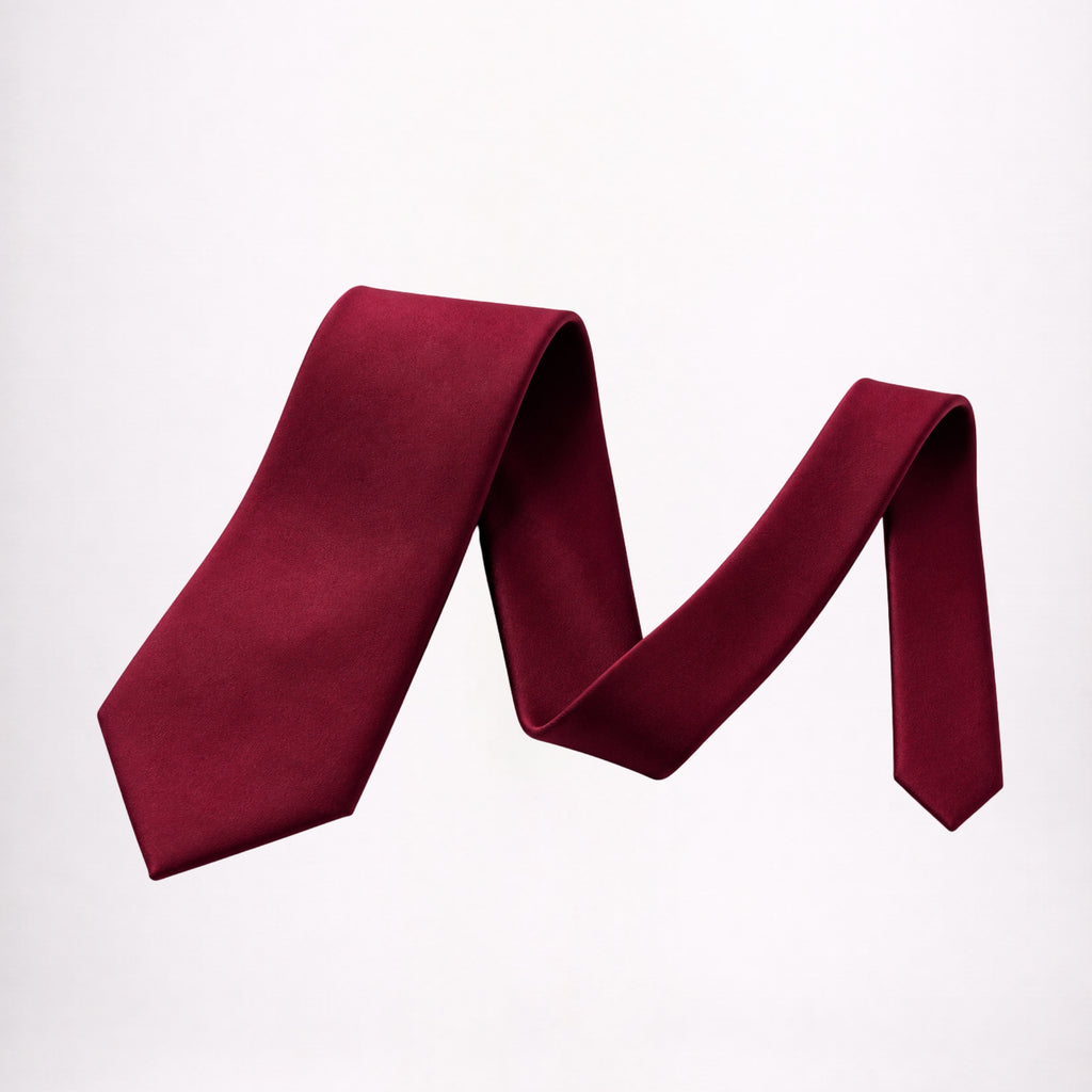 Burgundy Solid Color Men’s Tie