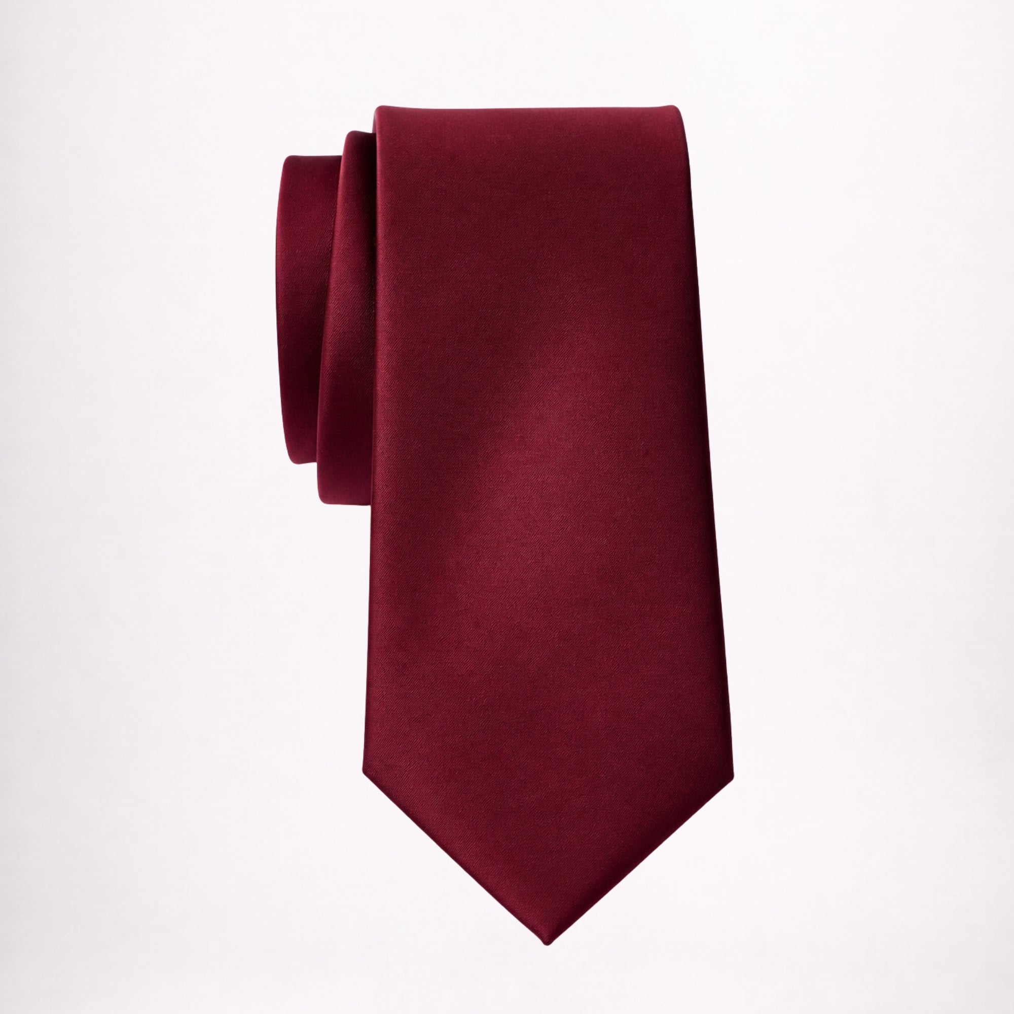 Burgundy Solid Color Men’s Tie