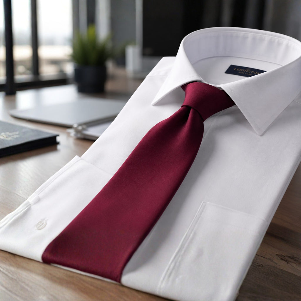 Burgundy Solid Color Men’s Tie